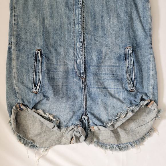 One Teaspoon Denim Braxton Playsuit Romper Sleeveless Distressed Size Medium - Picture 6 of 7
